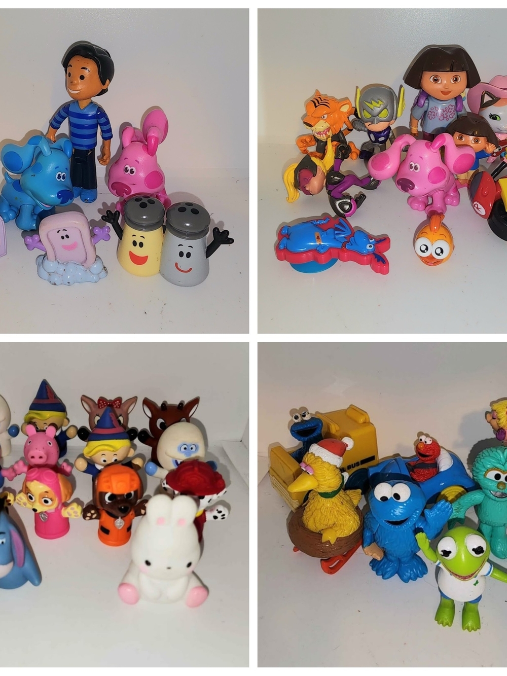 lot of mini figures... Dora the Explorer, Bluey Clues, Sesame Street, Ninja Kidz